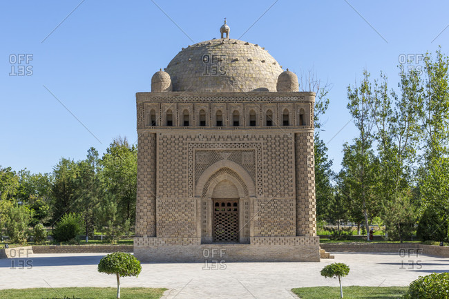 August 24, 2019: Ismoil Samoniy, Ismail Samani Mausoleum, Bukhara, Uzbekistan