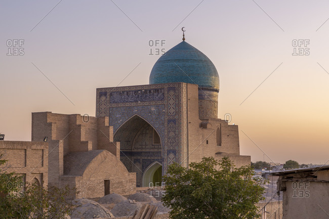 August 23, 2019: Poikalon complex, Kalon minaret, Bukhara, Uzbekistan