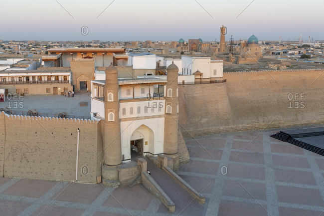 August 23, 2019: City wall, Ark fortress, Ark fortress, Bukhara, Uzbekistan