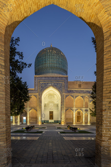 August 21, 2019: Gur Emir Mausoleum, Amir Temur Mausoleum, Samarkand, Uzbekistan