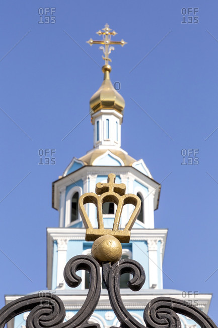 August 20, 2019: Cathedral of the Assumption of the Virgin, Russian Orthodox Church, Tashkent, Uzbekistan