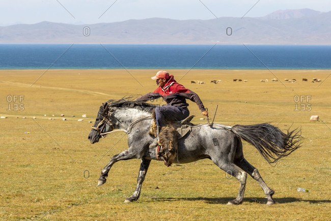 August 11, 2019: Buzkaschi is a traditional equestrian game in Afghanistan and other Persian and Turkic-speaking parts of Central Asia.