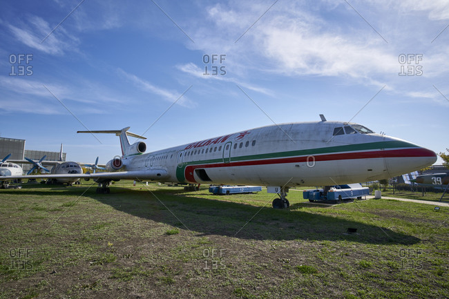 October 24, 2020: Burgas, Bulgaria; This Tupolev- 154 (Tu-154) was registered in April 1981. It was used by the former Bulgarian Airlines for 15 years.