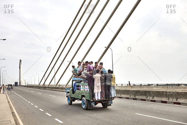 May 13, 2013: Shah Amanat Bridge over River Karnaphuli, Chittagong, Bangladesh;  Shah Amanat Bridge, the third constructed across the Karnaphuli River in Bangladesh, is the first major extra-dosed bridge in the country. It is located along country's busiest national highway N1. Karnaphuli (Karnafuli) is the largest and most important river in Chittagong and the Chittagong Hill Tracts.