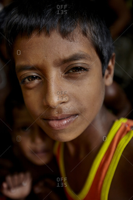 May 14, 2013: Rural Bangladesh; Portrait of a boy from a village in rural Bangladesh. In Bangladesh, children face huge challenges from the moment they are born.