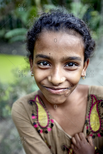 May 14, 2013: Rural Bangladesh, Portrait of a girl from a village in rural Bangladesh.