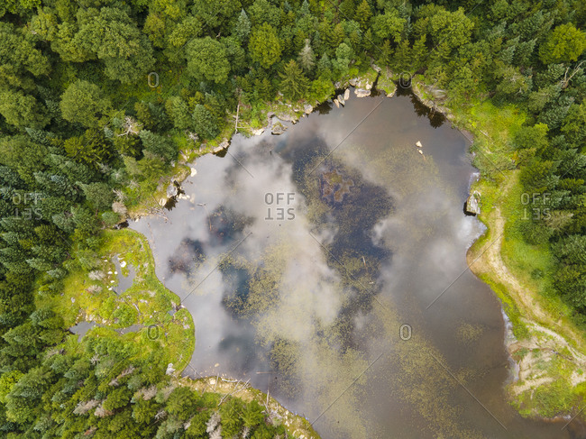 Drone view over Appalachian Gap, Buels Gore, Vermont