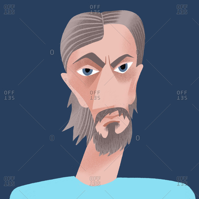 Portrait of a caucasian bearded man