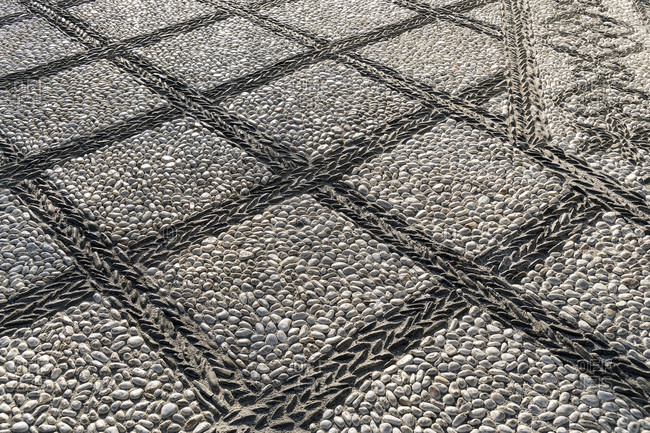Spain, Granada, albaicin, pavement, pattern, square