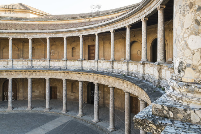 Granada (Spain), alhambra, palacio de carlos v., courtyard