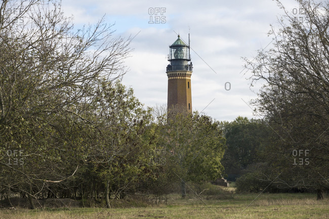 Lighthouse on the oie, greifswalder oie, mecklenburg-west pomerania, Germany