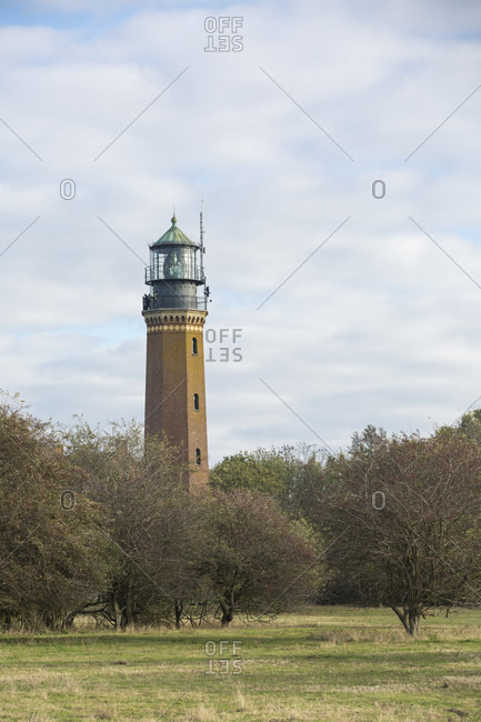 Lighthouse on the oie, greifswalder oie, mecklenburg-west pomerania, Germany