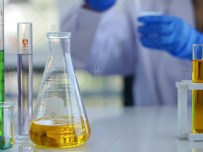 chemical laboratory background stock photos - OFFSET