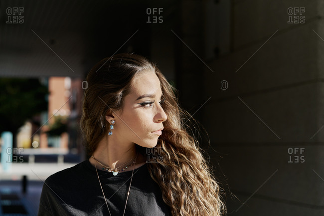 Side View Young Woman Jeans Posing Stock Photo 156905498 | Shutterstock