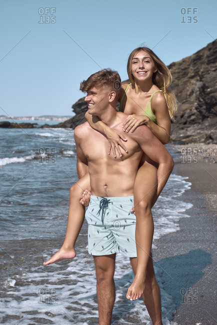 Boy Touching Girls At Topless Beach
