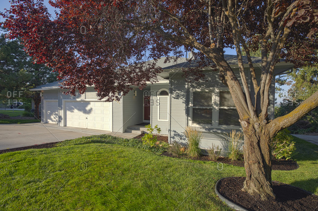 USA, Idaho, Boise, Exterior of single-family home in suburbs