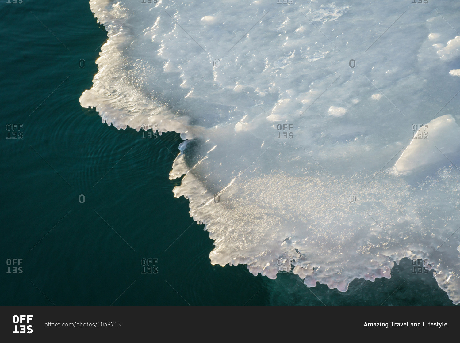 Pack ice at St Jonsfjorden, North Spitsbergen, Svalbard and Jan Mayen, as seen on an Arctic cruise.
