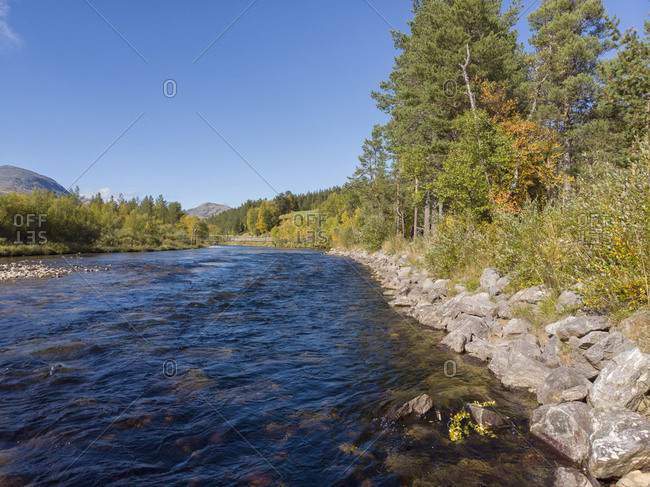 Low angle view of a river in Norway