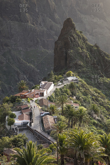 January 29, 2020: Mountain village Masca in the Teno Mountains, Tenerife, Canary Islands, Spain