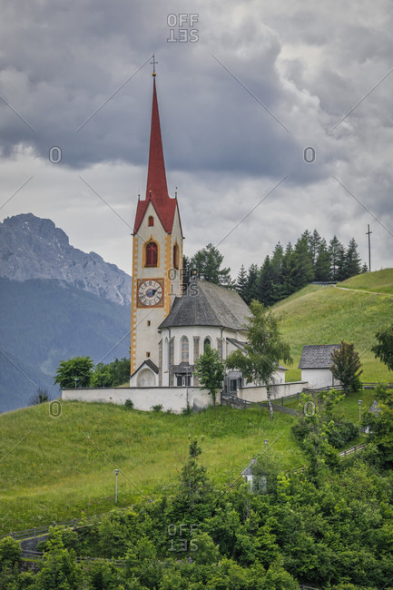 Parish church of Prato alla Drava-Winnebach in the municipality of  San Candido-Innichen, Val Pusteria-Pustertal, Bolzano, South Tyrol, Italy