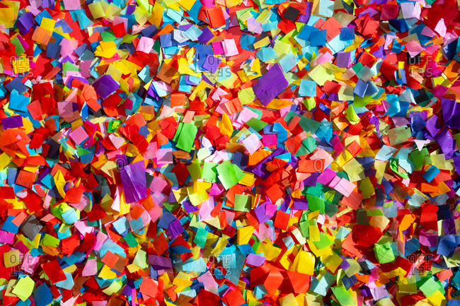 Colorful Background of Paper Confetti Stock Photo - Image of piece,  squares: 27294824