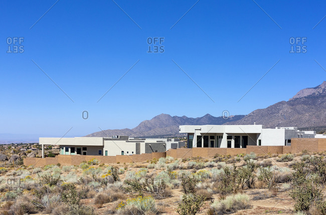 Exterior of Houses by the Sandia Mountains in Albuquerque New Mexico