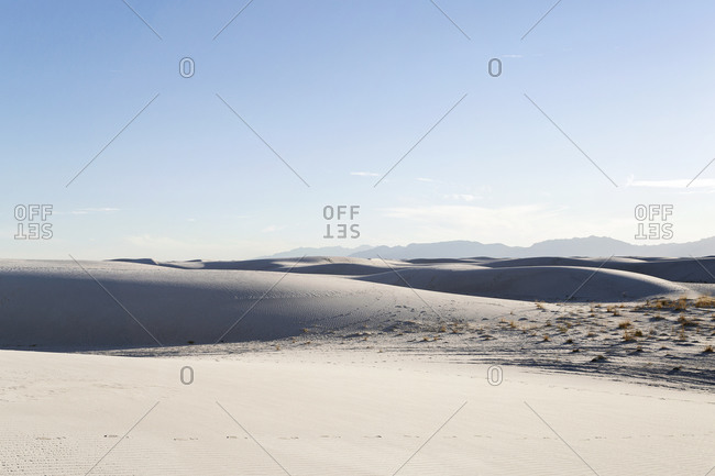 Sand Dunes and gypsum at White Sands National Monument, New Mexico