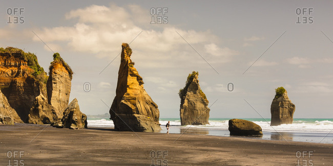 Three Sisters Beach, Tongaporutu, Taranaki, North Island, New Zealand, Pacific