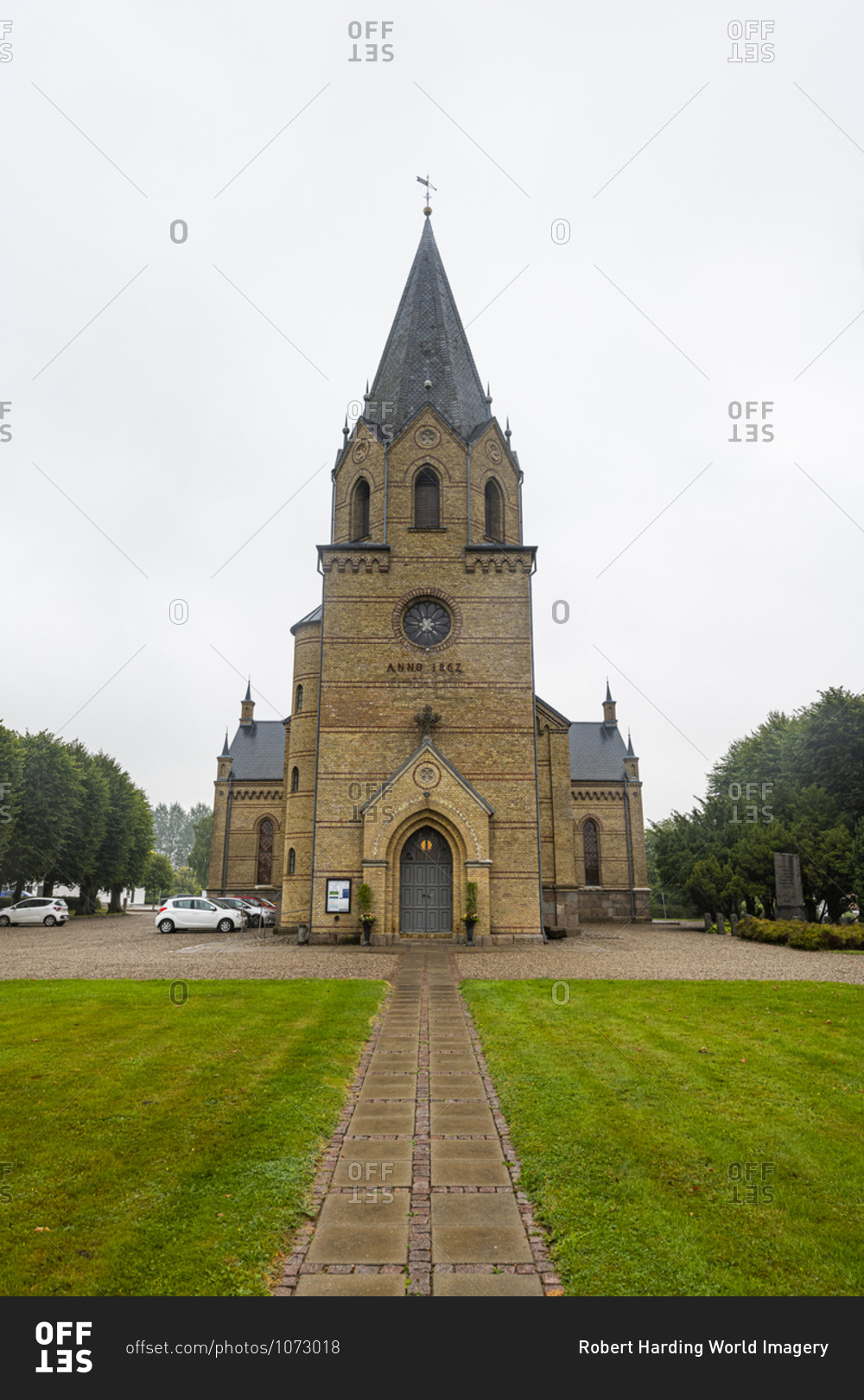 Tyrstrup Church, Moravian church settlement, UNESCO World Heritage Site, Christiansfeld, Southern Jutland, Denmark, Scandinavia, Europe
