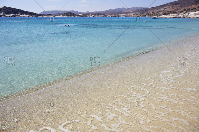 Paralia Prasse beach, Island of Kimolos, close to Milos island, Cyclades, Greek Islands, Greece, Europe