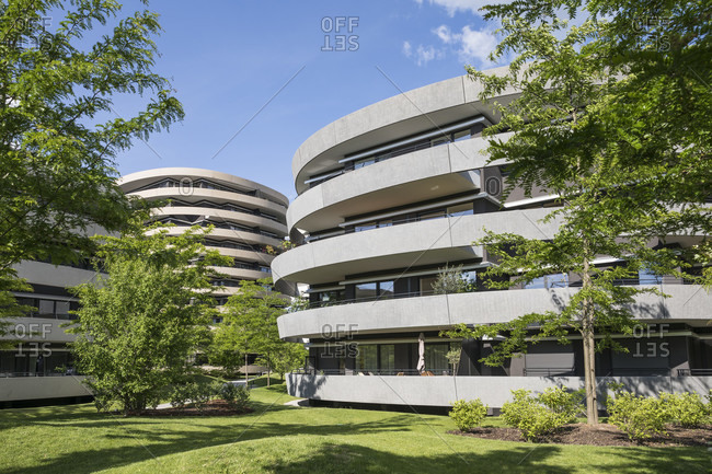 May 27, 2020: Modern buildings in the district zwei, the apartment buildings "rondo", 2nd district, leopoldstadt, vienna, austria