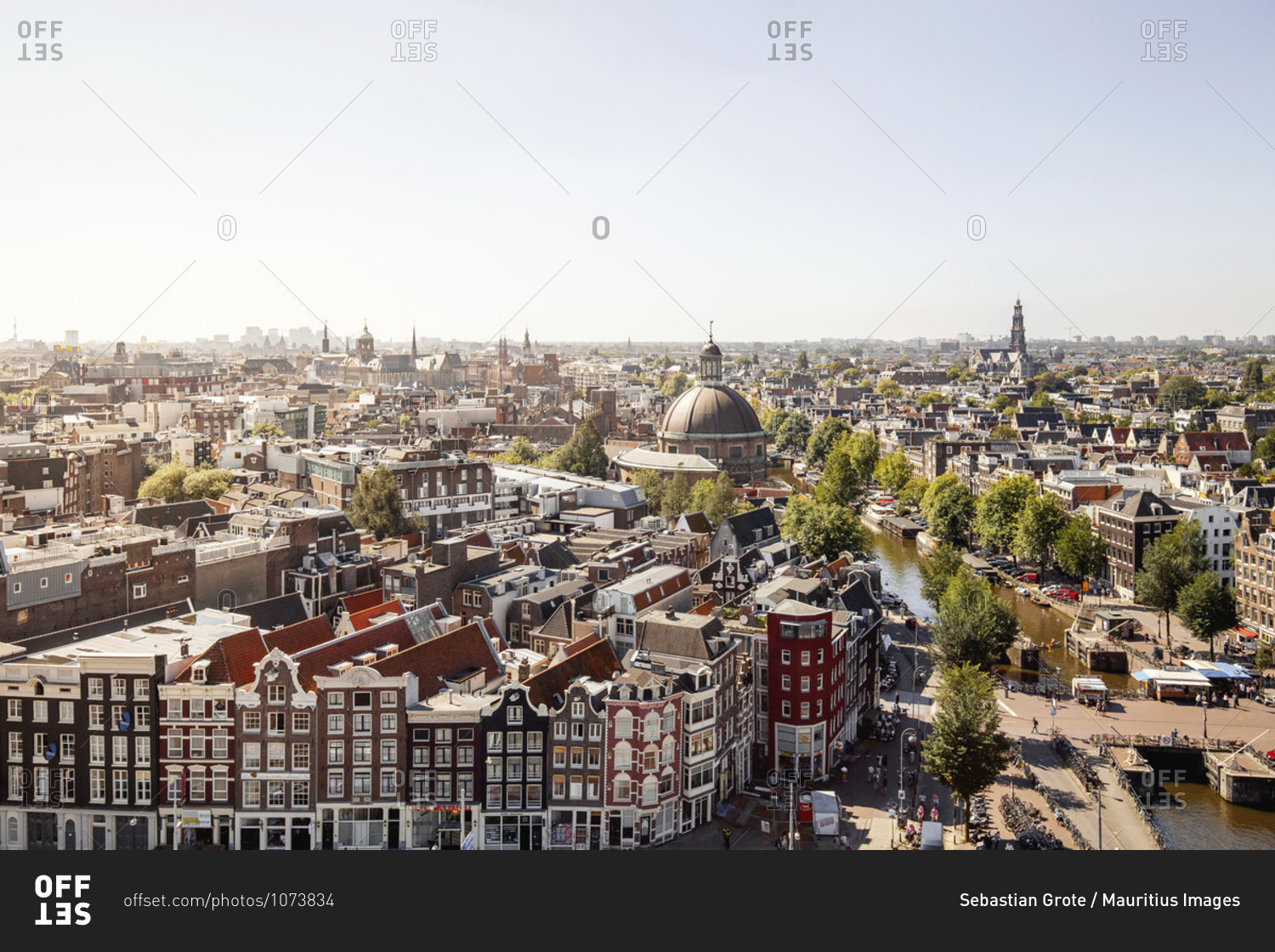 Central amsterdam shot from above