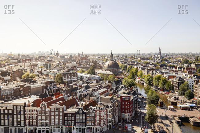 Central amsterdam shot from above