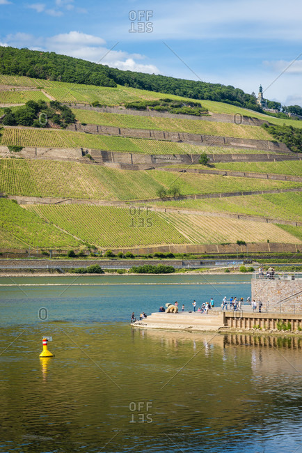 May 31, 2020: Rhein-nahe-eck with tourists