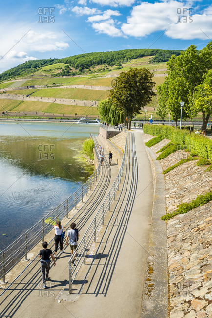 May 31, 2020: Rhein-nahe-eck with tourists