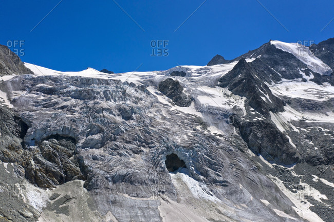 Glacier break on the moiry glacier, glacier de moiry, val d'anniviers, valais, switzerland