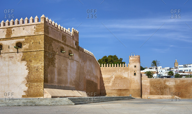 October 1, 2019: Walls of Kasbah of the Udayas, Rabat, Morocco