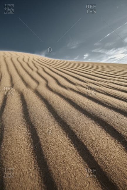 Cadiz Dunes against clear sky during sunset at Mojave Desert- Southern California- USA
