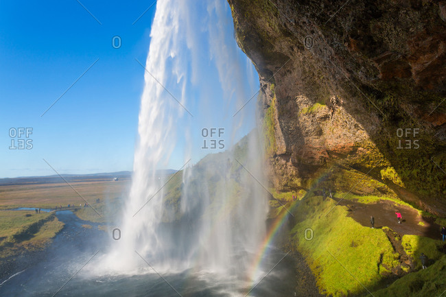 The spectacular Seljalandsfoss Waterfall, South Iceland