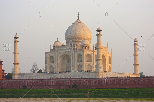 Taj Mahal on the banks of the River Yamuna, Agra, India