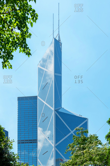 May 20, 2018: Skyscraper surrounded by nature in Hong Kong