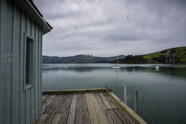 Jetty in Akaroa harbor photo from the Offset Collection