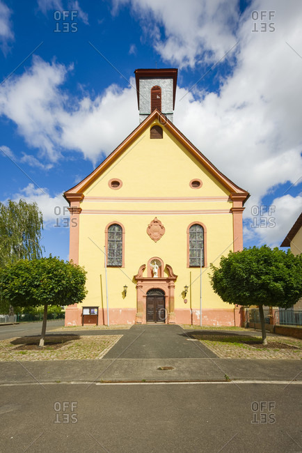July 5, 2020: Monastery complex in Pfaffen-Schwabenheim, Rheinhessen, cultural property according to the Hague Convention,