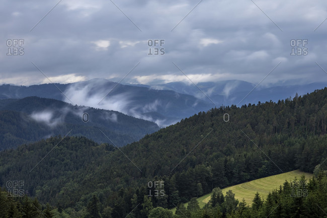 View, Highlands, Mountains, Forest, Hills, Europe, Germany, Black Forest, Triberg, Gremmelsbach, Kreuzacker,