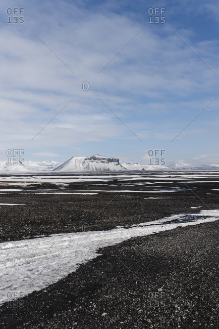 View over the Sandur area Solheimasandur, Iceland