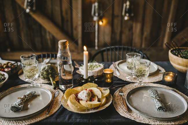 dinner plate on table