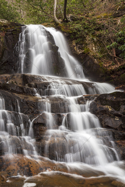 Laurel Falls in the Great Smoky Mountains National Park near Gatlinburg and Townsend, TN