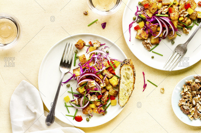 Pecorino Roasted Potato Salad with Toasted Walnut Vinaigrette