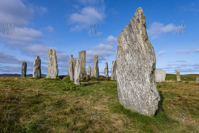 Callanish Stones, standing stones from the Neolithic era, Isle of Lewis, Outer Hebrides, Scotland, United Kingdom, Europe