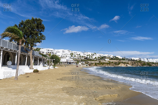 Paralia Psarou beach, Mykonos, Cyclades, Greek Islands, Greece, Europe